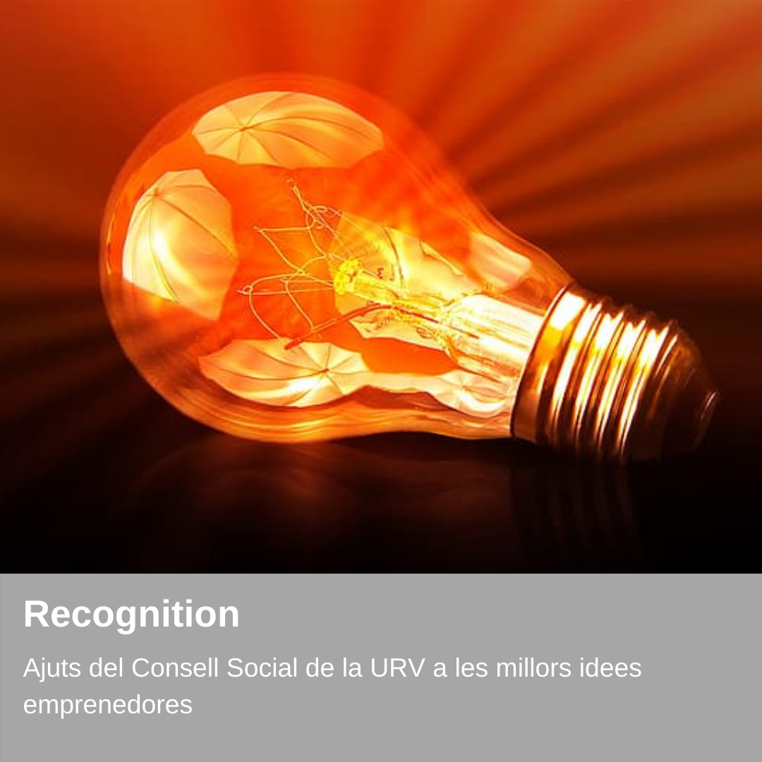 Reconeixment - Millors idees emprenedores URV