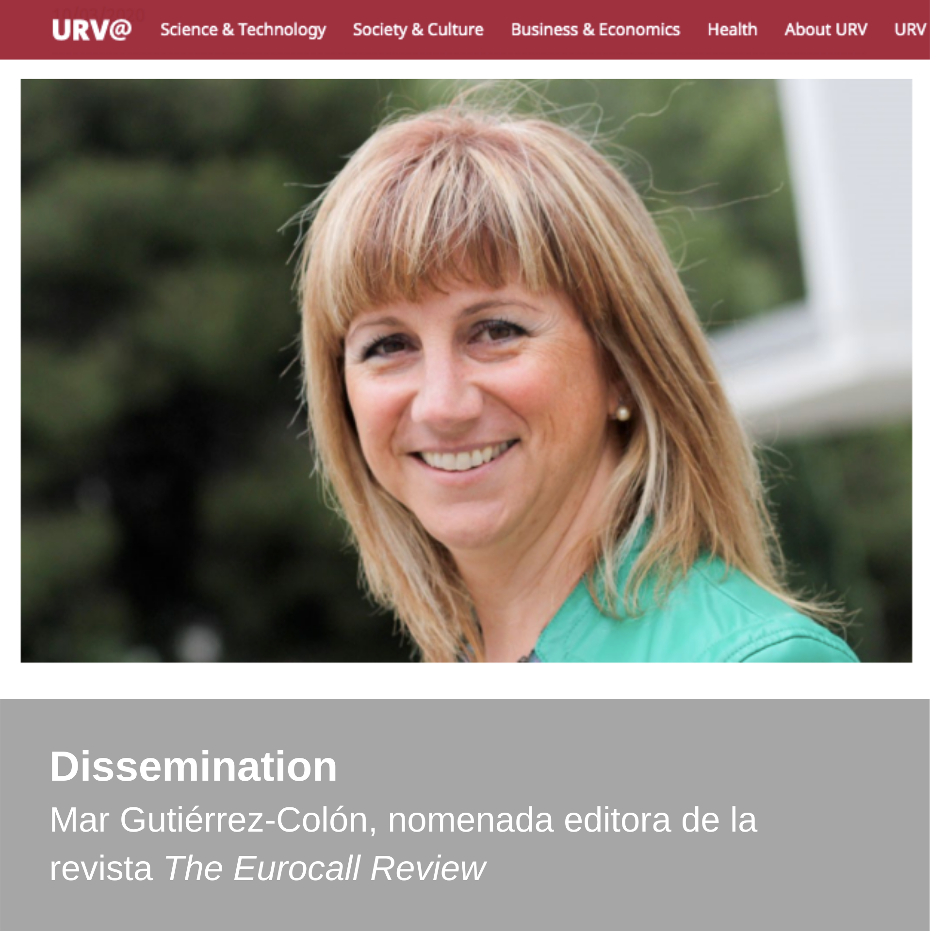 Divulgació – Publicació al diari digital de la URV